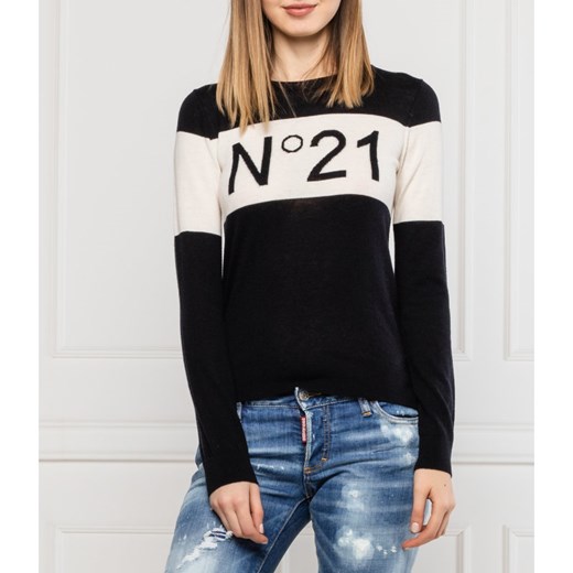 N21 Wełniany sweter | Regular Fit | z dodatkiem jedwabiu N21 36 promocja Gomez Fashion Store