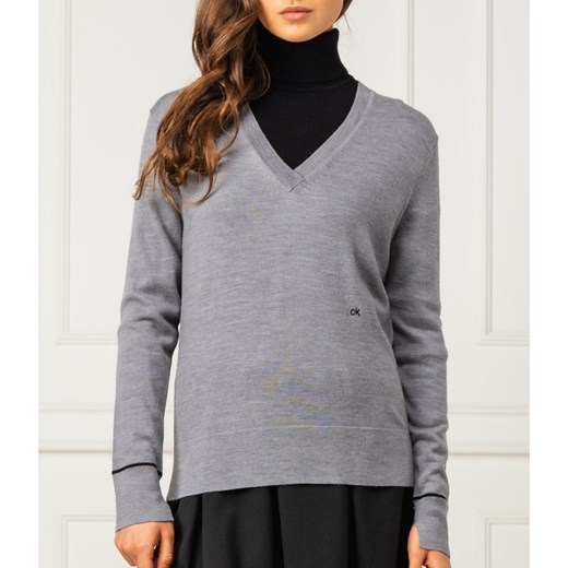Calvin Klein Wełniany sweter | Regular Fit Calvin Klein L okazja Gomez Fashion Store