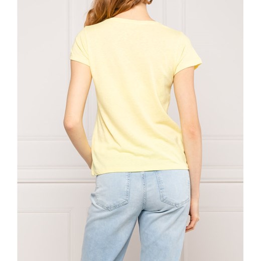 Pepe Jeans London T-shirt DAISY | Regular Fit | z dodatkiem lnu S Gomez Fashion Store promocyjna cena