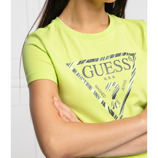 GUESS JEANS T-shirt AMBRA | Slim Fit M okazyjna cena Gomez Fashion Store