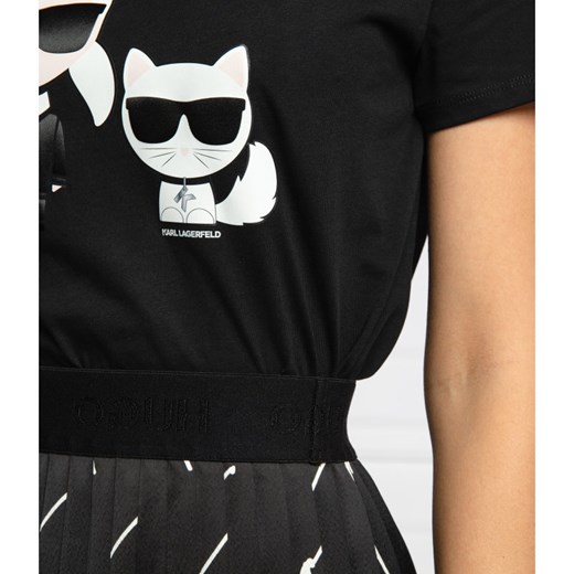 Karl Lagerfeld T-shirt Ikonik Karl & Choupette | Regular Fit Karl Lagerfeld XL wyprzedaż Gomez Fashion Store