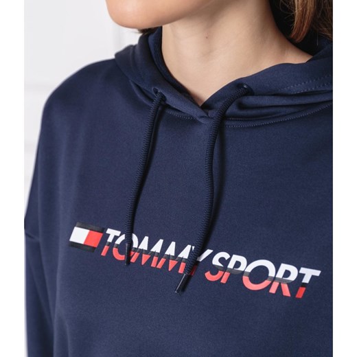 Tommy Sport Bluza Cropped Vertical Logo | Regular Fit Tommy Sport L okazja Gomez Fashion Store