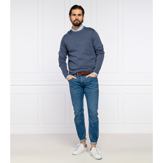 Tommy Hilfiger Sweter | Regular Fit | z dodatkiem jedwabiu Tommy Hilfiger L wyprzedaż Gomez Fashion Store