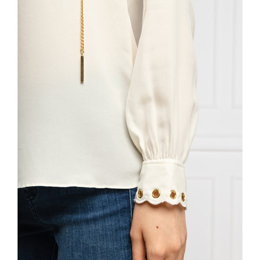 Michael Kors Jedwabna bluzka Scallp | Regular Fit Michael Kors L promocyjna cena Gomez Fashion Store
