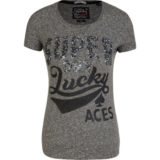 Superdry T-shirt Lucky Aces Sequit | Slim Fit Superdry XS okazyjna cena Gomez Fashion Store