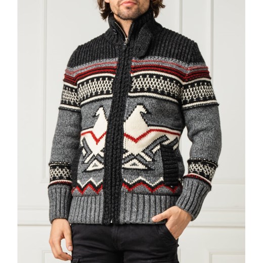 Superdry Sweter Icon Brynner | Regular Fit | z dodatkiem wełny Superdry L okazja Gomez Fashion Store