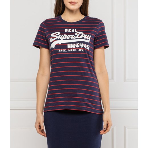 Superdry T-shirt VINTAGE LOGO STRIPE ENTRY | Regular Fit Superdry XS wyprzedaż Gomez Fashion Store