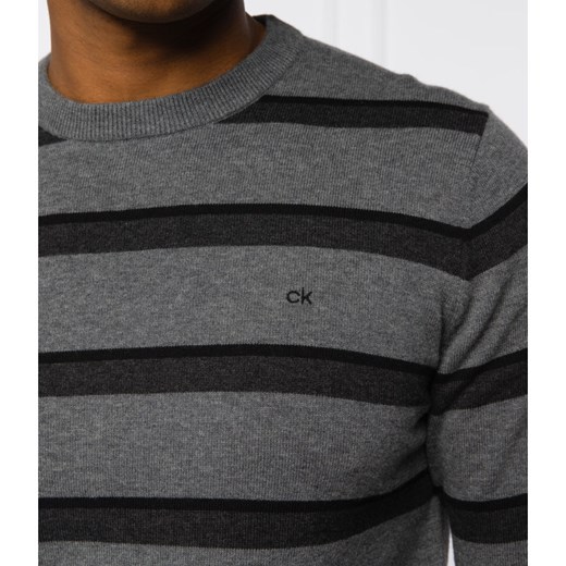 Calvin Klein Sweter 3-TONE | Regular Fit | z dodatkiem wełny Calvin Klein S okazja Gomez Fashion Store