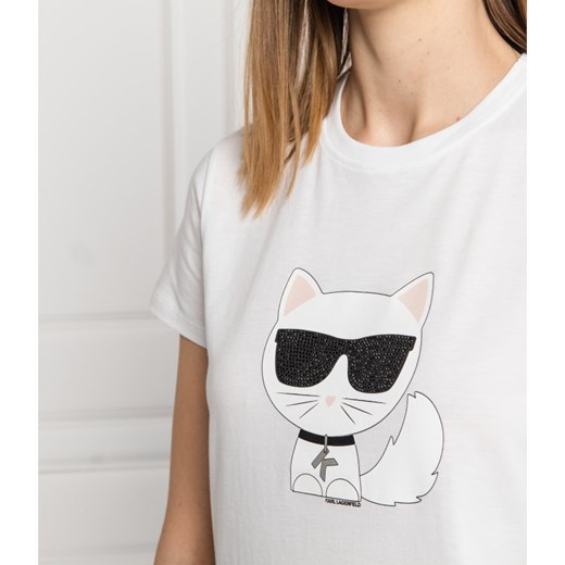 Karl Lagerfeld T-shirt Ikonik Choupette | Regular Fit Karl Lagerfeld L Gomez Fashion Store promocja