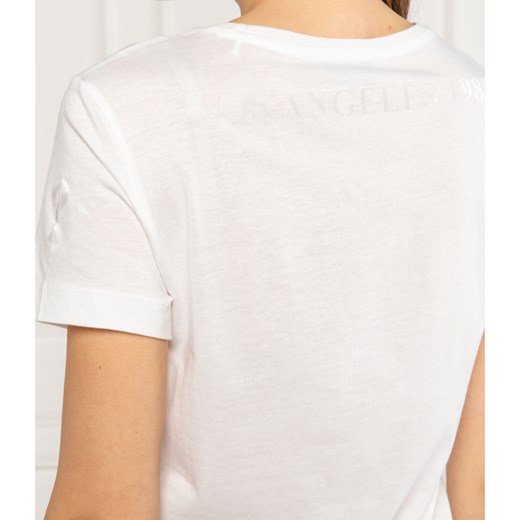 GUESS JEANS T-shirt SATINETTE | Regular Fit L wyprzedaż Gomez Fashion Store