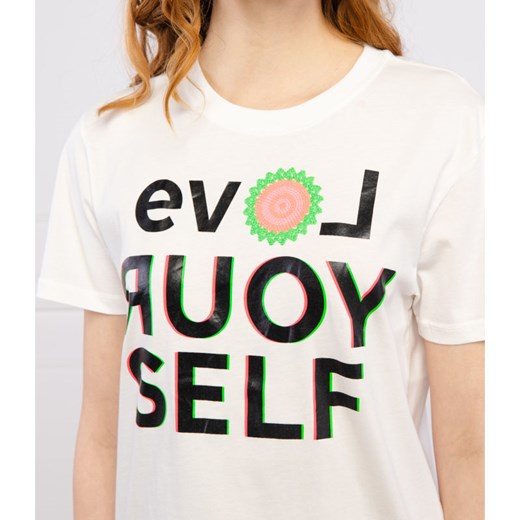Desigual T-shirt LOVE YOUR SELF | Regular Fit Desigual L wyprzedaż Gomez Fashion Store