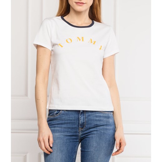 Tommy Hilfiger T-shirt Slogan | Regular Fit Tommy Hilfiger XS wyprzedaż Gomez Fashion Store
