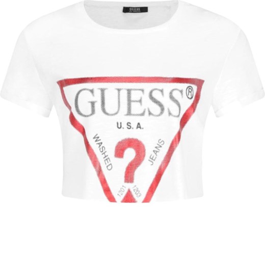 GUESS JEANS T-shirt CROPPED TEE | Regular Fit M wyprzedaż Gomez Fashion Store