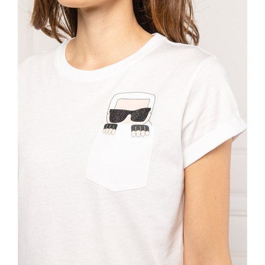 Karl Lagerfeld T-shirt Ikonik | Regular Fit Karl Lagerfeld M promocja Gomez Fashion Store