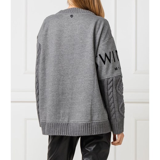 Twin-Set Sweter | Loose fit | z dodatkiem wełny XS Gomez Fashion Store okazyjna cena