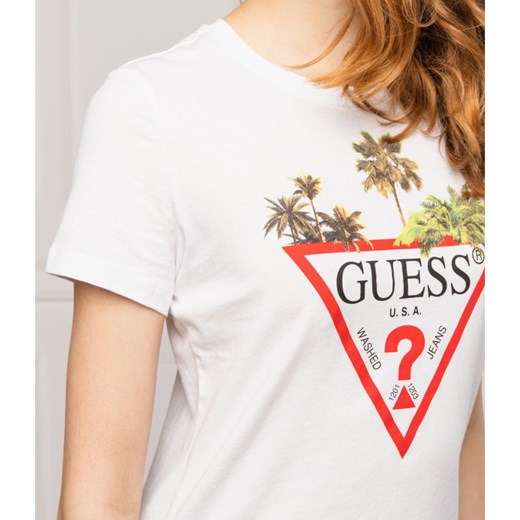 GUESS JEANS T-shirt PALMS TRIANGLE | Regular Fit L wyprzedaż Gomez Fashion Store