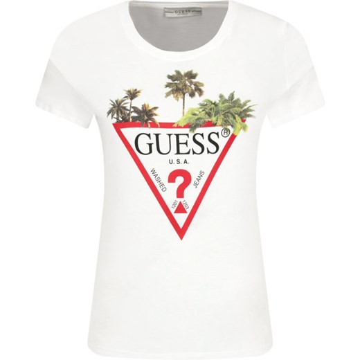 GUESS JEANS T-shirt PALMS TRIANGLE | Regular Fit XS okazyjna cena Gomez Fashion Store