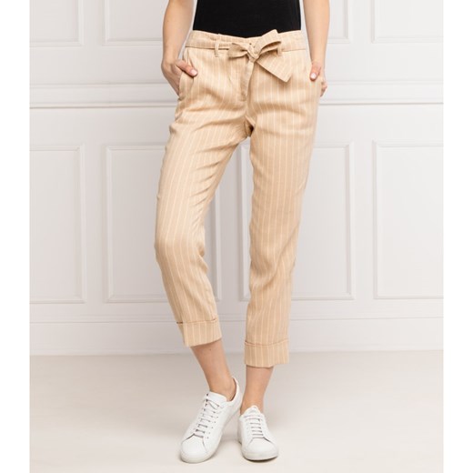 Marella Lniane spodnie CARBON | Regular Fit Marella 36 okazja Gomez Fashion Store