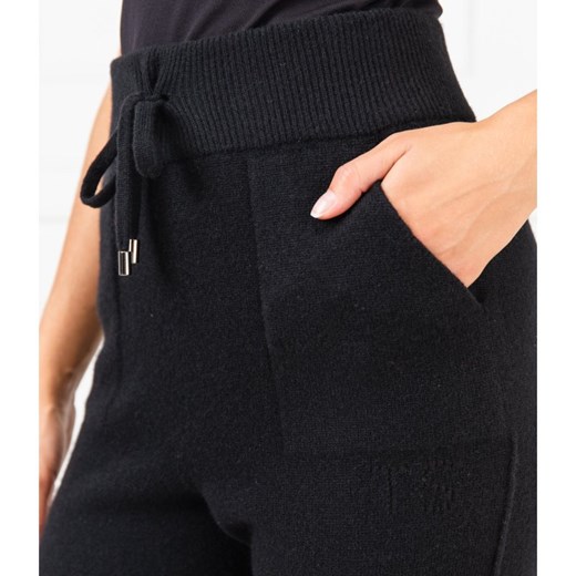 Twin-Set Wełniane spodnie jogger | Relaxed fit | z dodatkiem kaszmiru L promocja Gomez Fashion Store