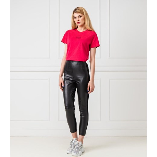 Pinko Skórzane spodnie MACINARE | Skinny fit Pinko 34 promocyjna cena Gomez Fashion Store