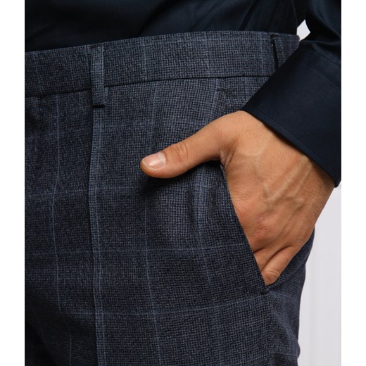 Boss Wełniane spodnie Genius5 | Slim Fit 52 okazja Gomez Fashion Store