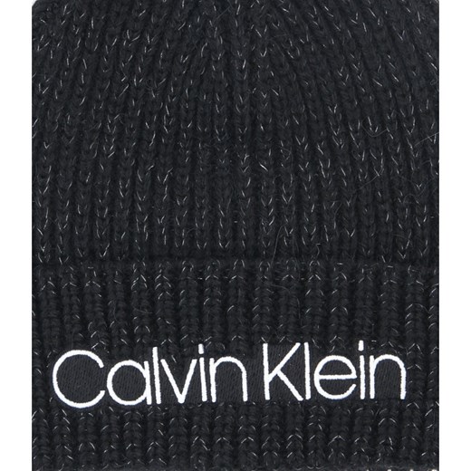 Calvin Klein Szal + czapka | z dodatkiem wełny Calvin Klein Uniwersalny wyprzedaż Gomez Fashion Store