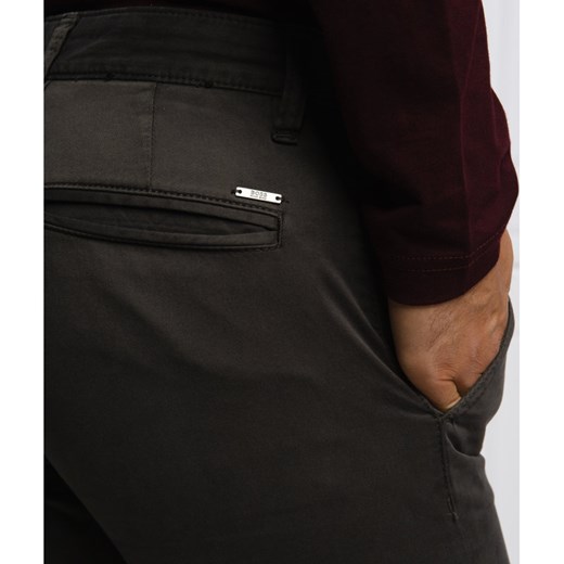 Spodnie męskie BOSS HUGO czarne casual bawełniane 
