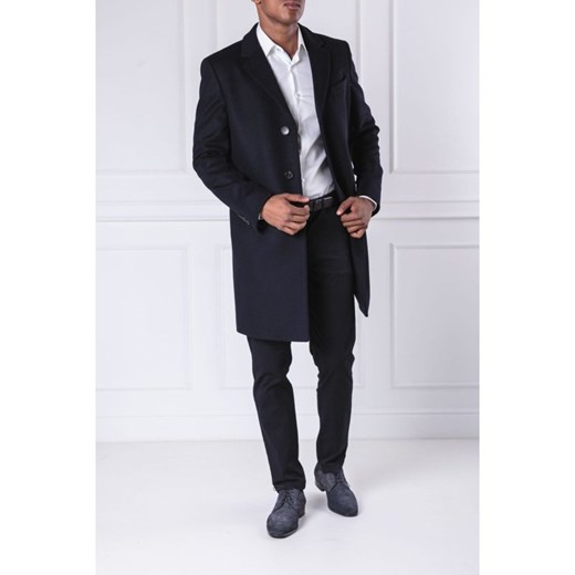 Boss Wełniany płaszcz Nye2 | z dodatkiem kaszmiru 54 okazyjna cena Gomez Fashion Store