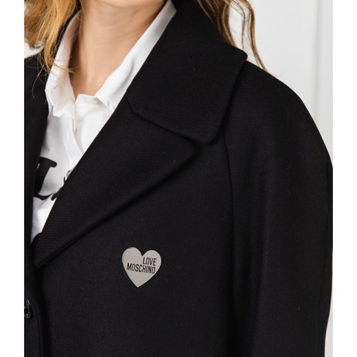 Love Moschino Wełniany płaszcz | z dodatkiem kaszmiru Love Moschino 40 wyprzedaż Gomez Fashion Store