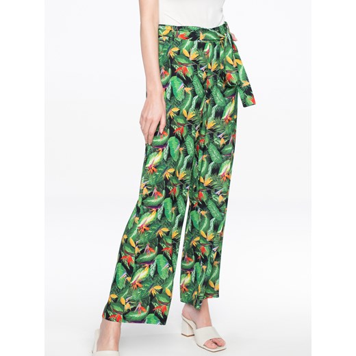 Spodnie w tropikalny wzór Smashed Lemon 20190 Smashed Lemon 42 Eye For Fashion