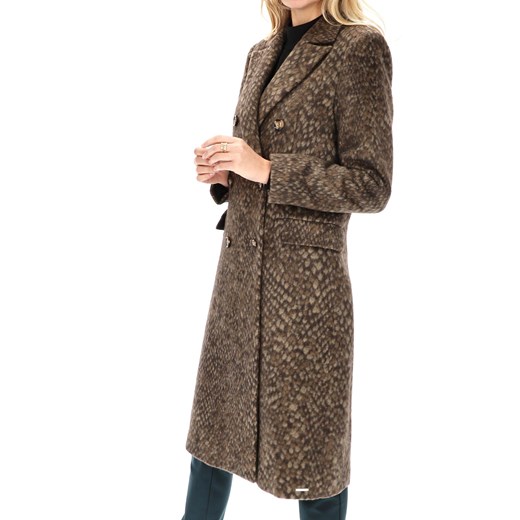 Dwurzędowy płaszcz w zwierzęcy wzór Rino & Pelle LOYCE.700W20 Rino & Pelle 44 Eye For Fashion