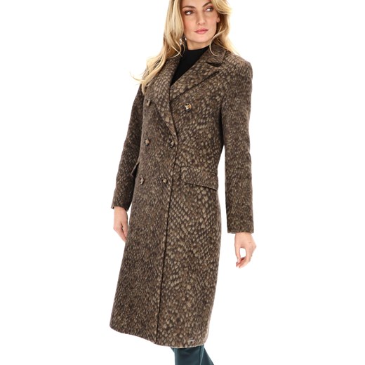 Dwurzędowy płaszcz w zwierzęcy wzór Rino & Pelle LOYCE.700W20 Rino & Pelle 48 Eye For Fashion