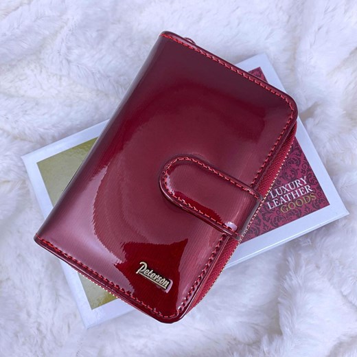 Czerwony damski portfel skórzany Peterson BC 602 Peterson wyprzedaż Galmark