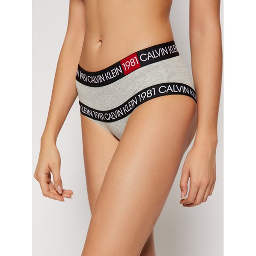Calvin Klein Underwear Figi klasyczne z wysokim stanem 000QF5450E Szary Calvin Klein Underwear XS wyprzedaż MODIVO
