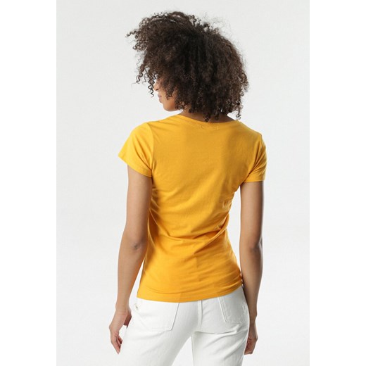 Żółty T-shirt Nysalphia XL Born2be Odzież
