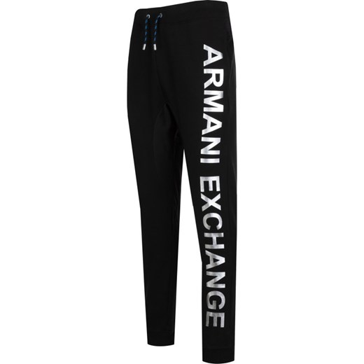 Spodnie męskie czarne Armani Exchange casual dresowe jesienne 