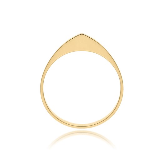 Srebrny pozłacany minimalistyczny pierścionek łezka Irbis.style 16 irbis.style