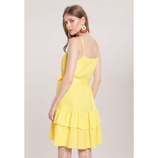 Żółta Sukienka Calmer Renee S/M Renee odzież