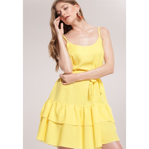 Żółta Sukienka Calmer Renee S/M Renee odzież