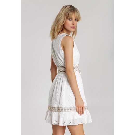Biała Sukienka Poreilyse Renee S/M Renee odzież