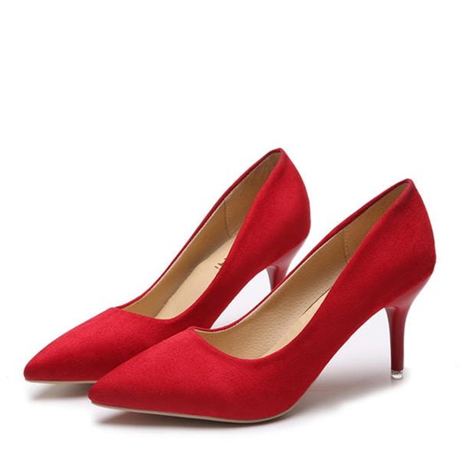 Mały niski obcas szpilka jednolita eleganckie impreza casual damskie buty czerwony buty Sandbella sandbella