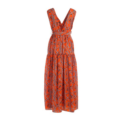 Pomarańczowa Sukienka Centre S/M promocyjna cena Born2be Odzież