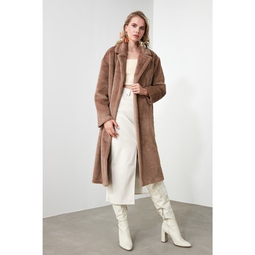Trendyol Mink Oversize Artificial Fur Long Coat Trendyol 40 Factcool