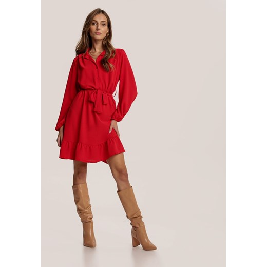 Czerwona Sukienka Sarera Renee S/M promocyjna cena Renee odzież