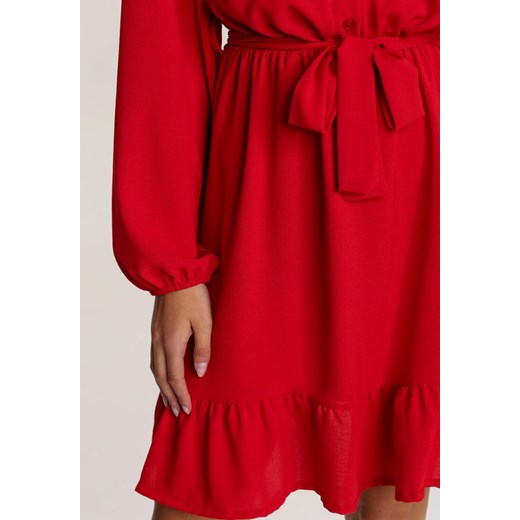 Czerwona Sukienka Sarera Renee S/M okazja Renee odzież
