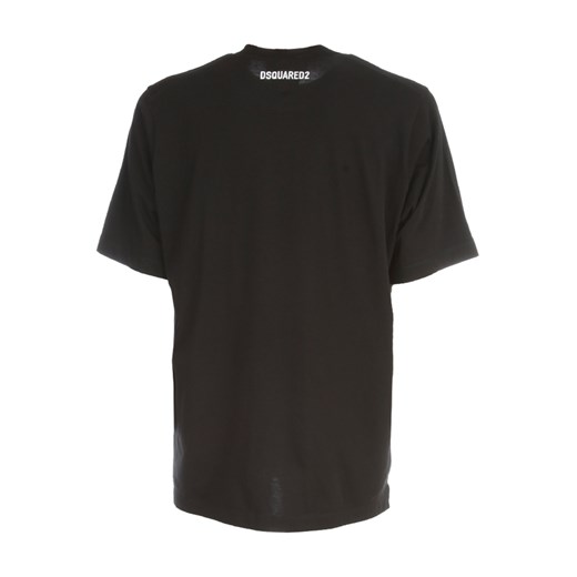 T-shirt męski Dsquared2 czarny z krótkim rękawem 