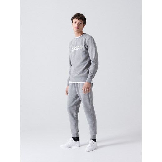 Cropp - Dresowe spodnie jogger - Jasny szary Cropp XXL Cropp