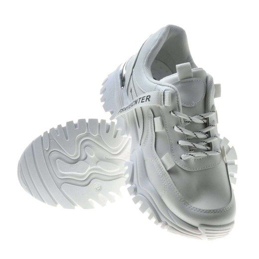Modne damskie buty sportowe Białe /F9-3 7251 S496/ Pantofelek24 41 wyprzedaż pantofelek24.pl