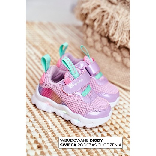 Buty sportowe dziecięce różowe Abckids wiązane 