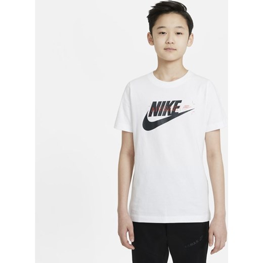 T-shirt dla dużych dzieci (chłopców) Nike Sportswear Air Max - Biel Nike M Nike poland